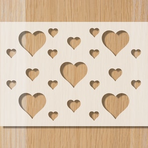 Love Hearts Sourdough Bread Stencil: Reusable Baking Decoration
