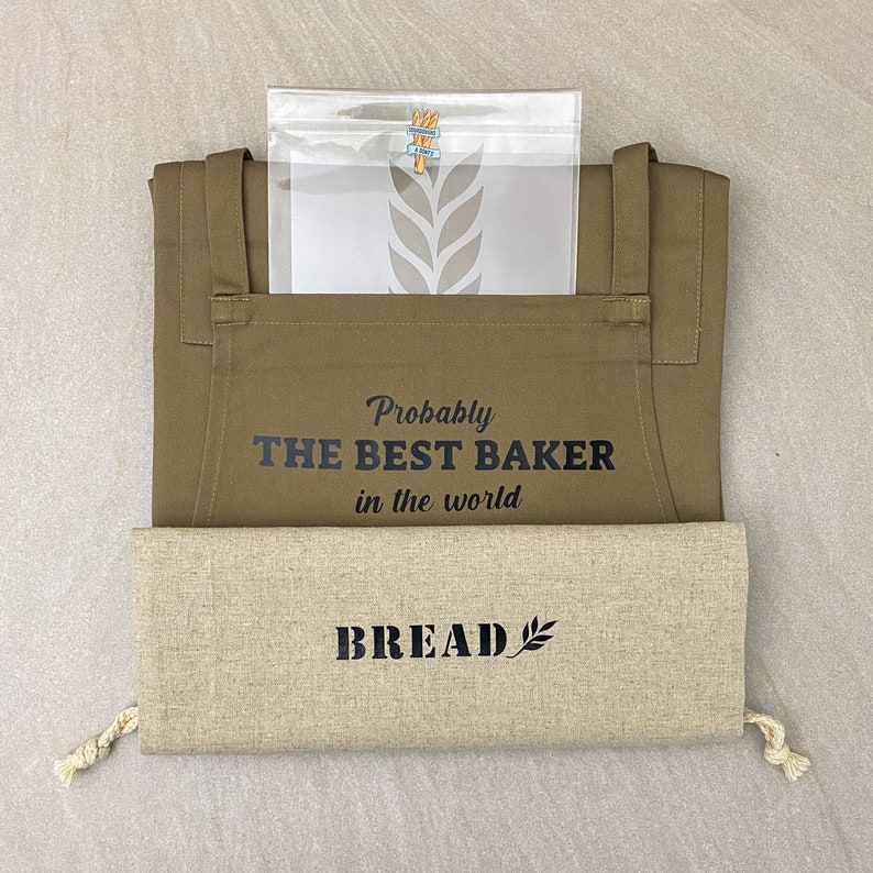 Bread Baker Bundle Sourdough Bread Bag Apron and Bread Etsy