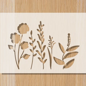 Wildflower Stencil - Wildflower Botanical Stencil Baking Stencil Bread Stencil Sourdough Stencil For Baking Bread Cakes & Cookies Baking