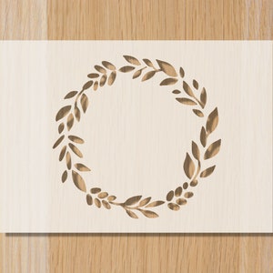 Floral Wreath Sourdough Bread Stencil: Baking Decoration