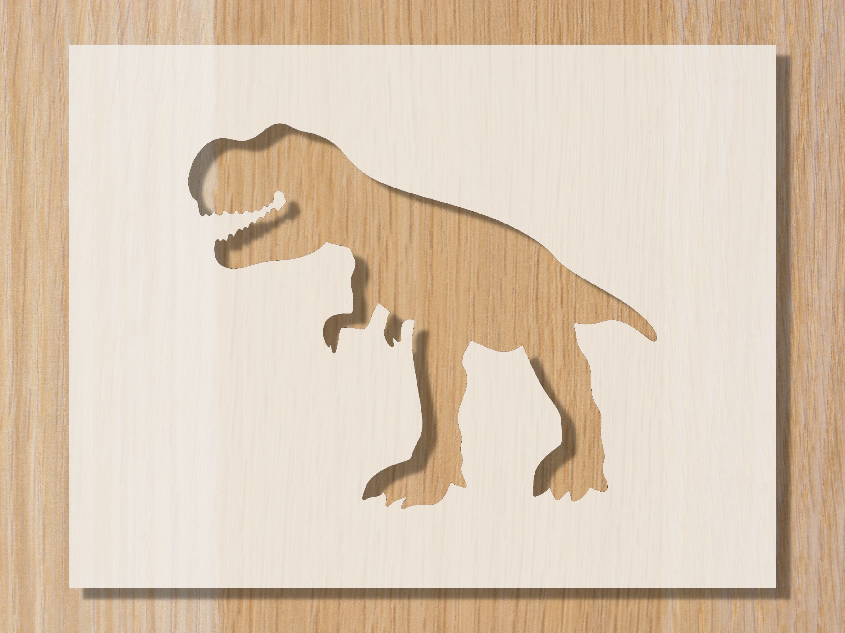 T-Rex Dinosaur Stencil: Sourdough Bread, Cake, Wall Decor