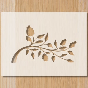 Woodland Branch Bread Stencil: Sourdough Baking Decoration