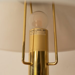 1990s Glasshutte Limburg Brass & Opaline Glass Vintage Table Lamp / Light Lamp 2 of 2 available image 4