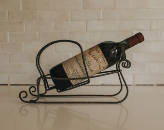 1930 's Antique Art Deco French Sleigh Wine Holder