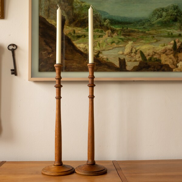 Wooden Candle Sticks Etsy