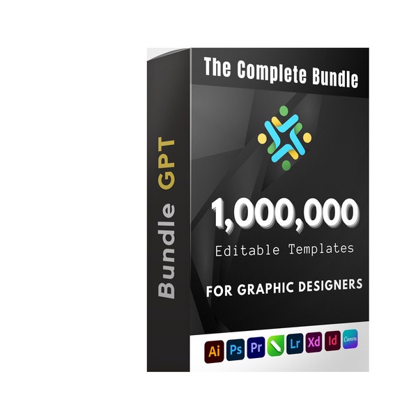 Ultimate Graphics Bundle, 1000000 Graphics Designs, Editable Templates, Graphic Design Package, Digital Art Collection,Versatile graphic set