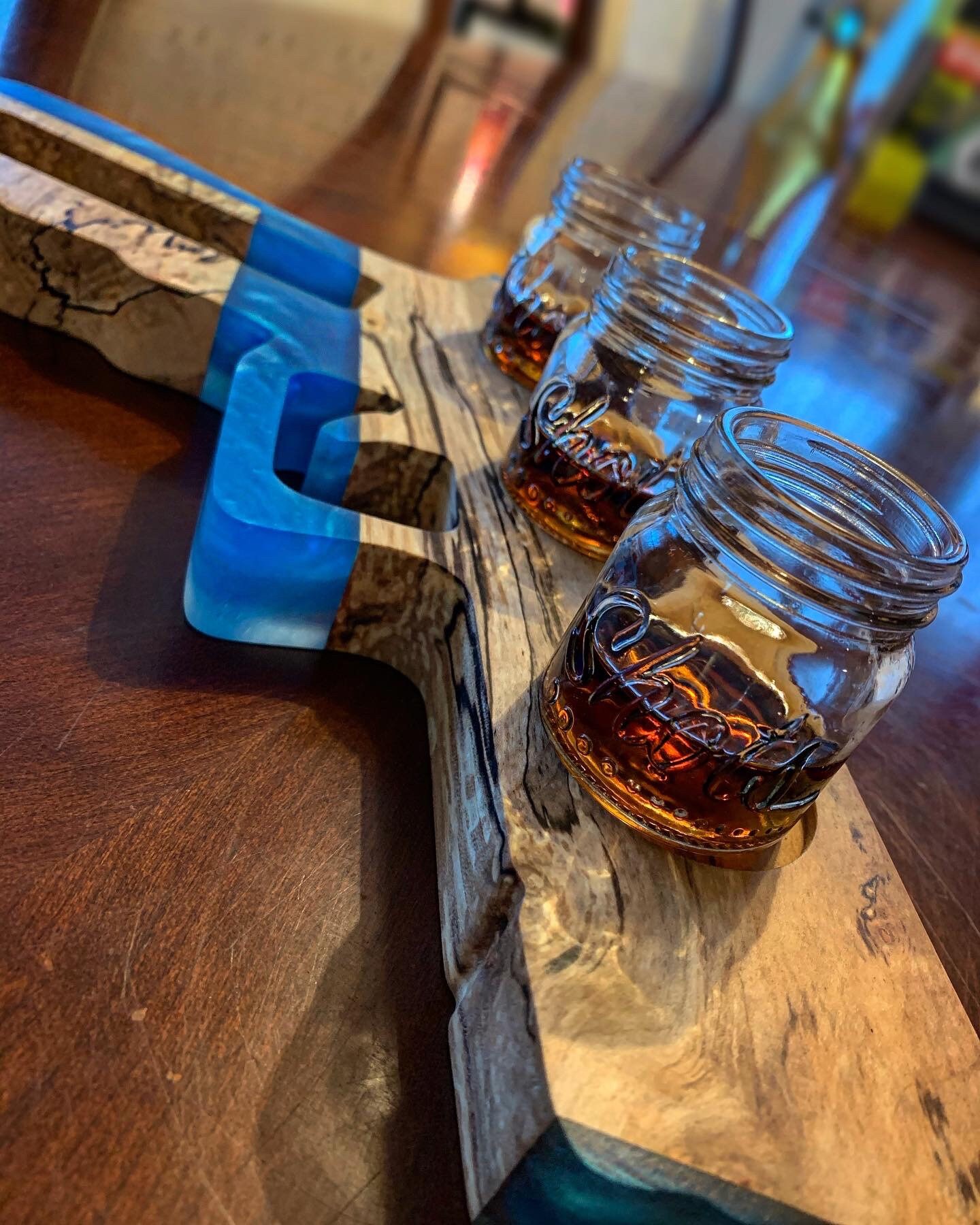 Epoxy Shot Glass Bar Flight Serving Board Glock Pistol Etsy.de