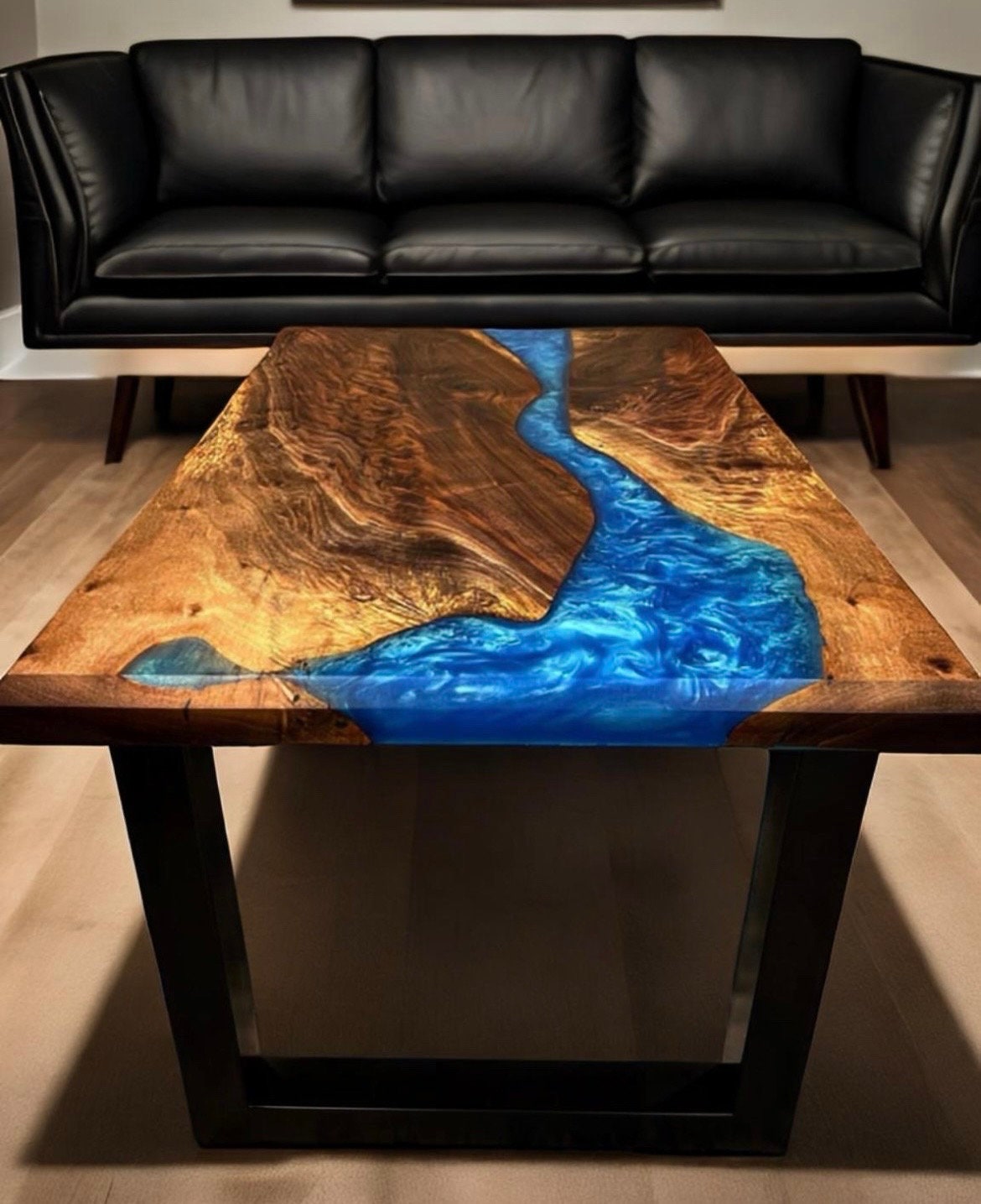 Backlit clearance epoxy table