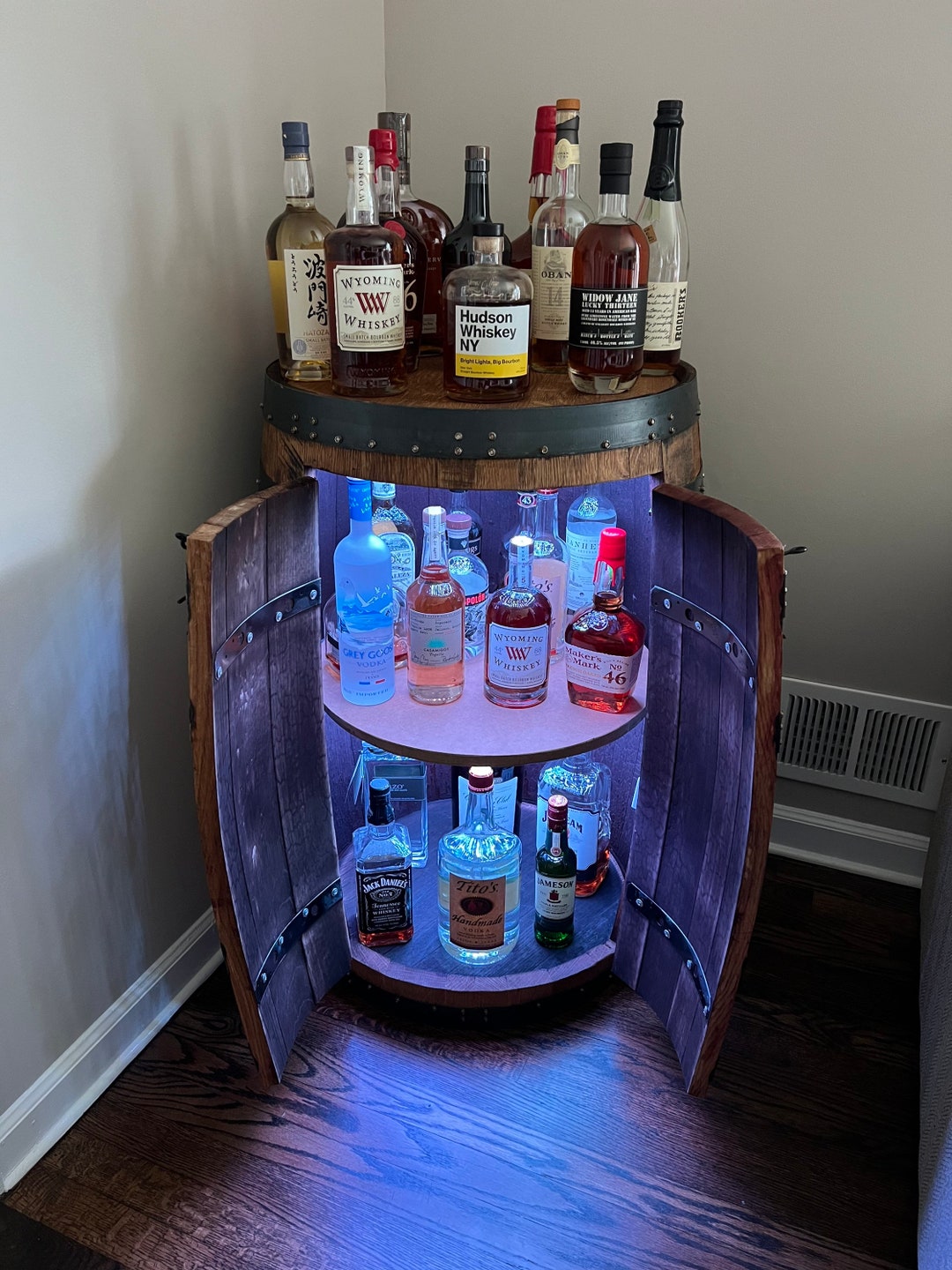 Buy Whiskey Cabinet Whiskey Barrel Bar Home Bar Whiskey Online in India -  Etsy