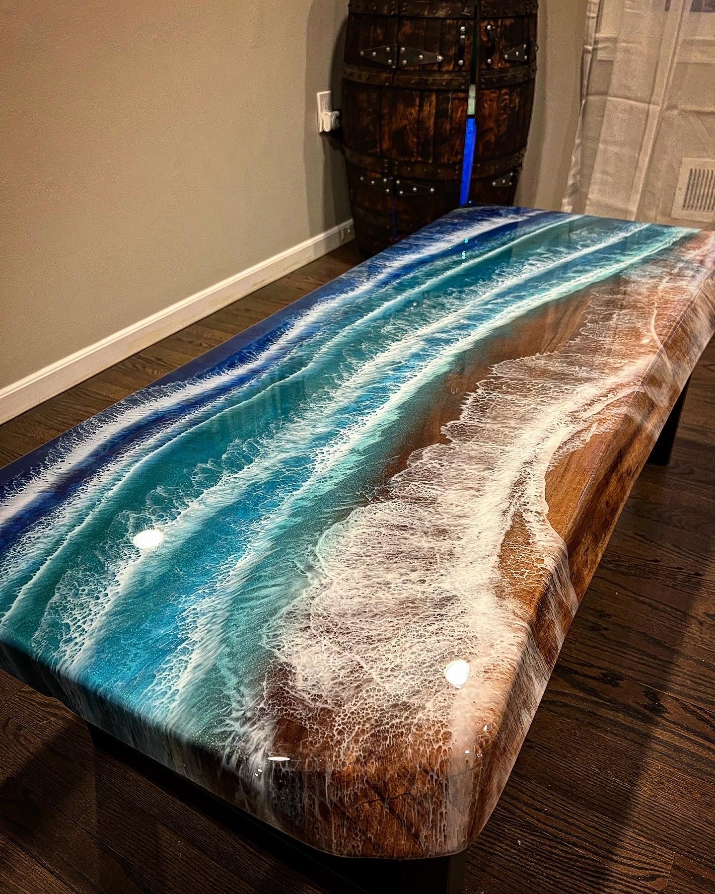 Resin Art Ocean Table Beach Theme Table Coffee Table Wave Table