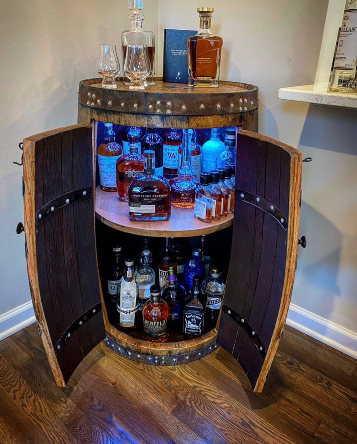 Whiskey Whiskey Barrel Bar Home Bar Whiskey Etsy Canada
