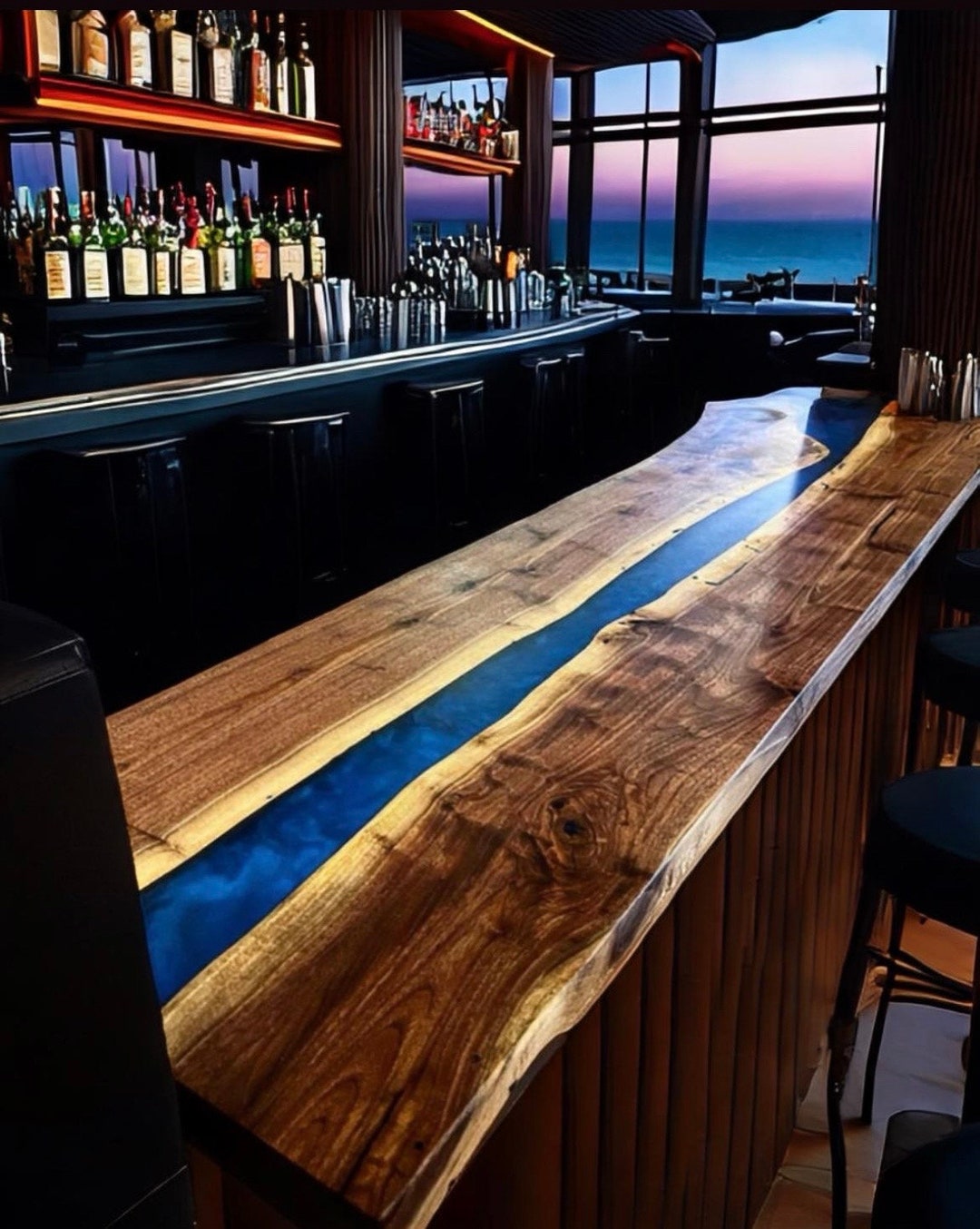 River Table Bar Top Bar Custom Bar Top Wood Bar Top -  Sweden