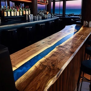 River table Bar Top ~ Bar ~ Custom Bar Top ~ Wood Bar Top