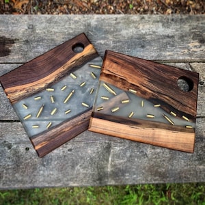 Epoxy Resin Bang Bang Serving Board ~ Charcuterie board ~ Cheese Board with bullet casings