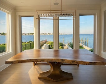 Live Edge Dining Table | Handmade Solid Wood Table