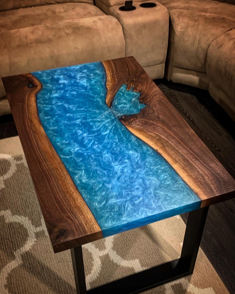 Epoxy River Coffee Table Ocean Table Wood Table Resin | Etsy
