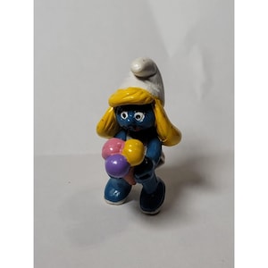 Smurfs 20190 Smurf Ice Cream Cone Smurfette Vtg Figurine Schleich Peyo Figure