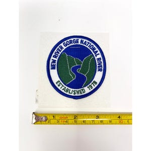 New River Gorge National River Souvenir Patch Established 1978 West Virginia 3"