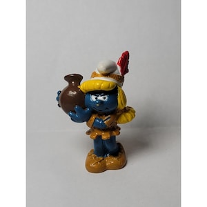 Vintage Indian Smurfette Figurine Schleich Peyo 1983 Hong Kong