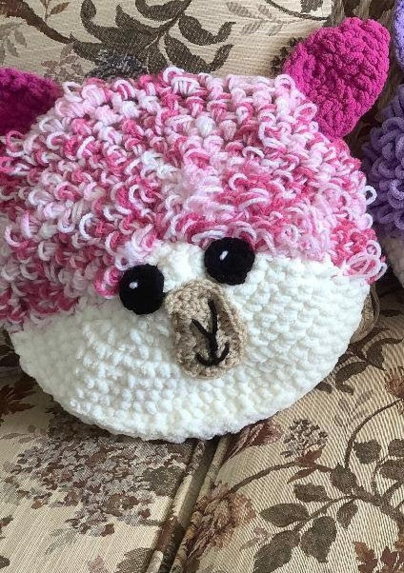 Crochet Animal Pillow Pattern Etsy
