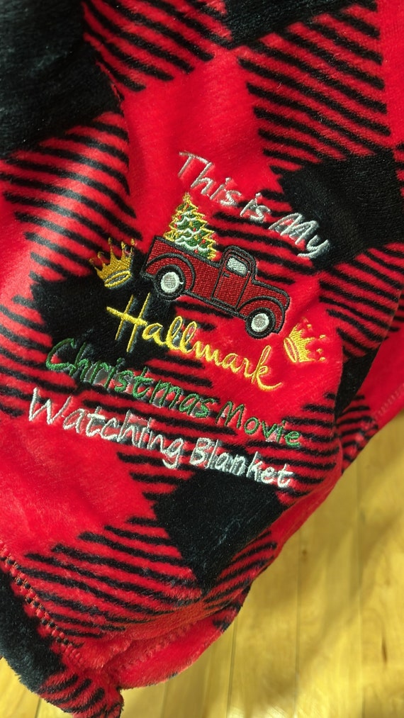 Hallmark Christmas Movie Watching Blanket Throw Fleece Velour Etsy
