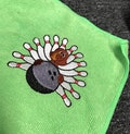 Microfiber Bowling Ball Cloth, custom bowling towel, personalized bowling towel, turkey bowling towel, bowling score towel, gift for bowler