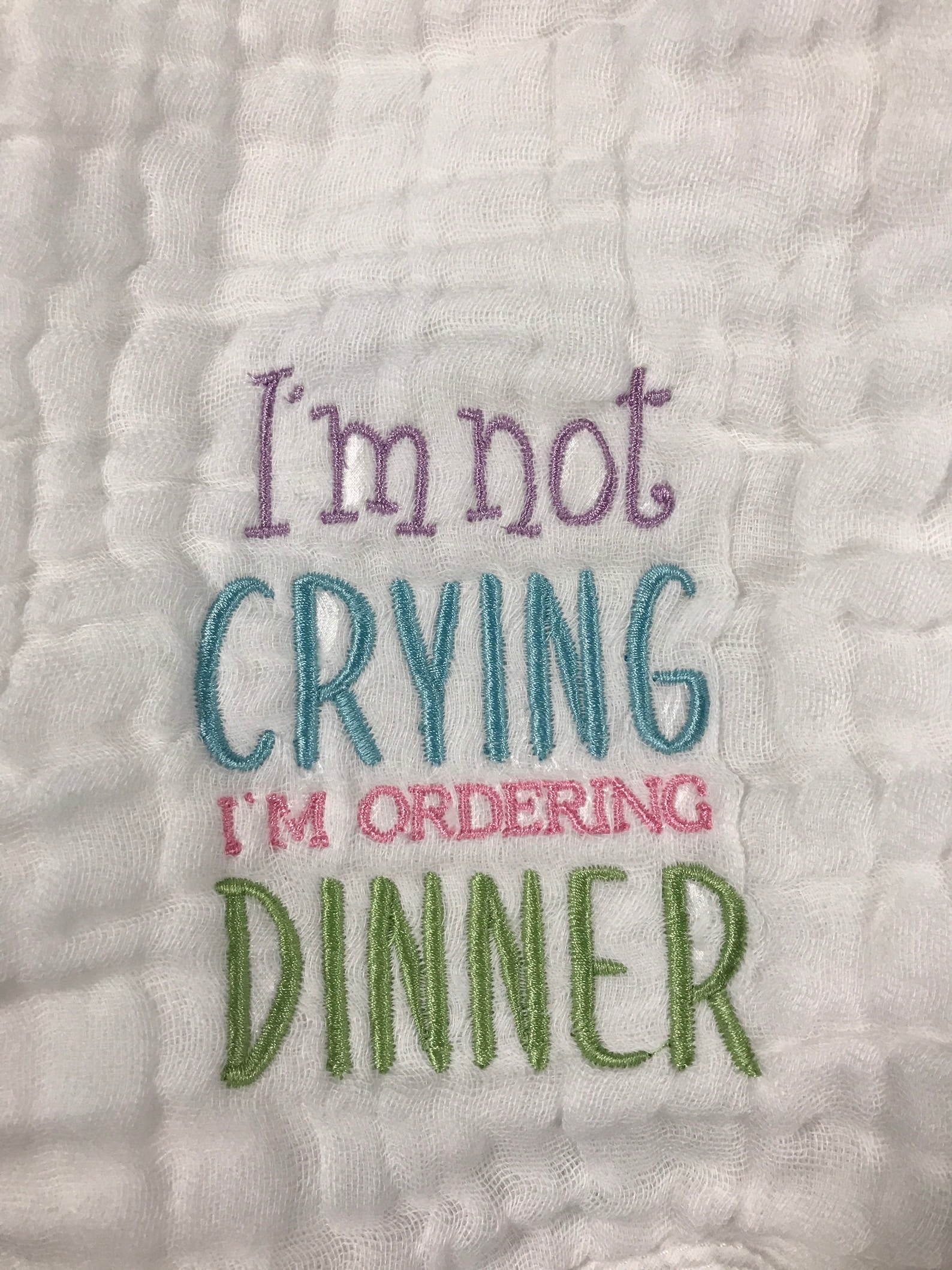 Set of FOUR Muslin Cotton White Burp Cloths With Cute Sayings Etsy