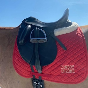 Custom Embroidered All-Purpose English Saddle Pad or Dressage Saddle Pad, horse show, horse tack gift for horse girl