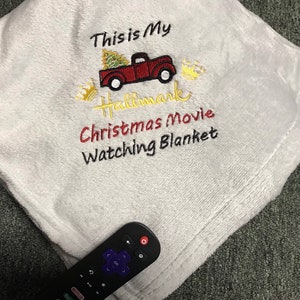 Hallmark Christmas Movie Watching Blanket Throw Fleece Velour
