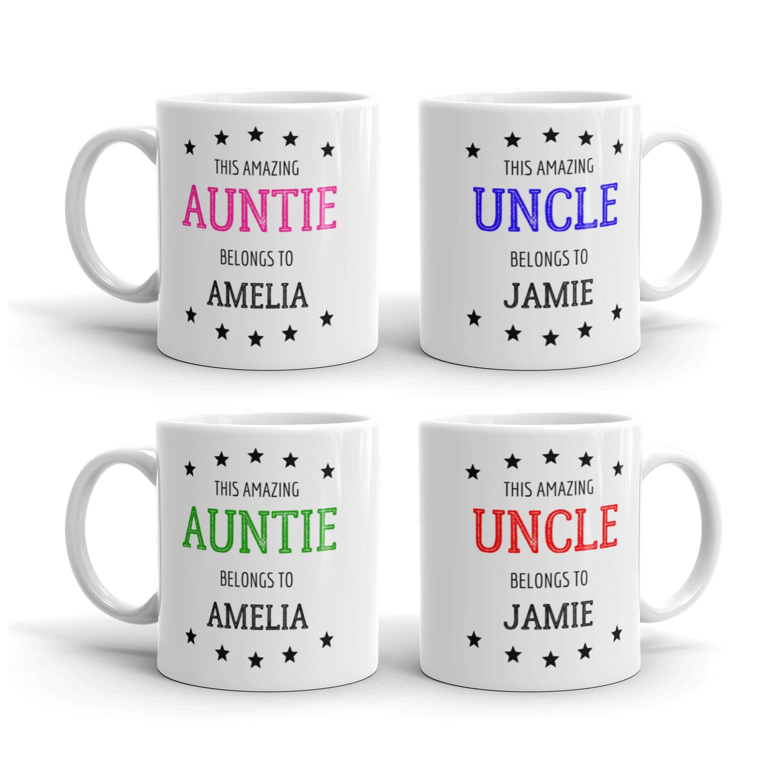 Aunt Or Uncle Mug This Awesome Auntie Uncle Belongs Etsy Uk 
