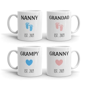 Personalised Mug for Nanny / Grandad / Nana / Grandma / Granny / Granda / Grandpa / New Baby Gift / Baby Announcement