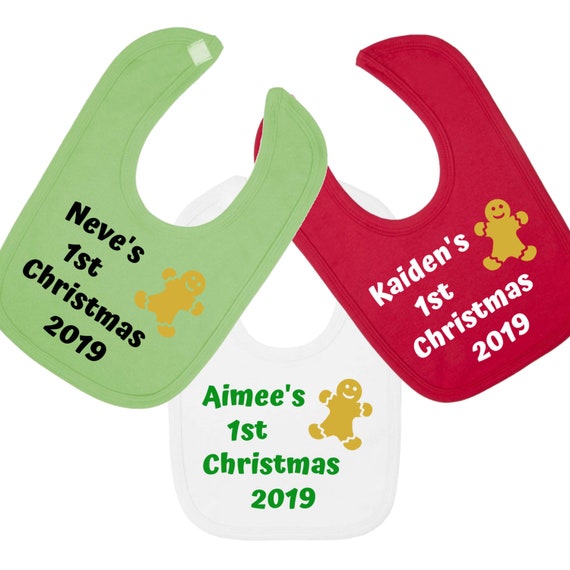 personalised christmas bibs