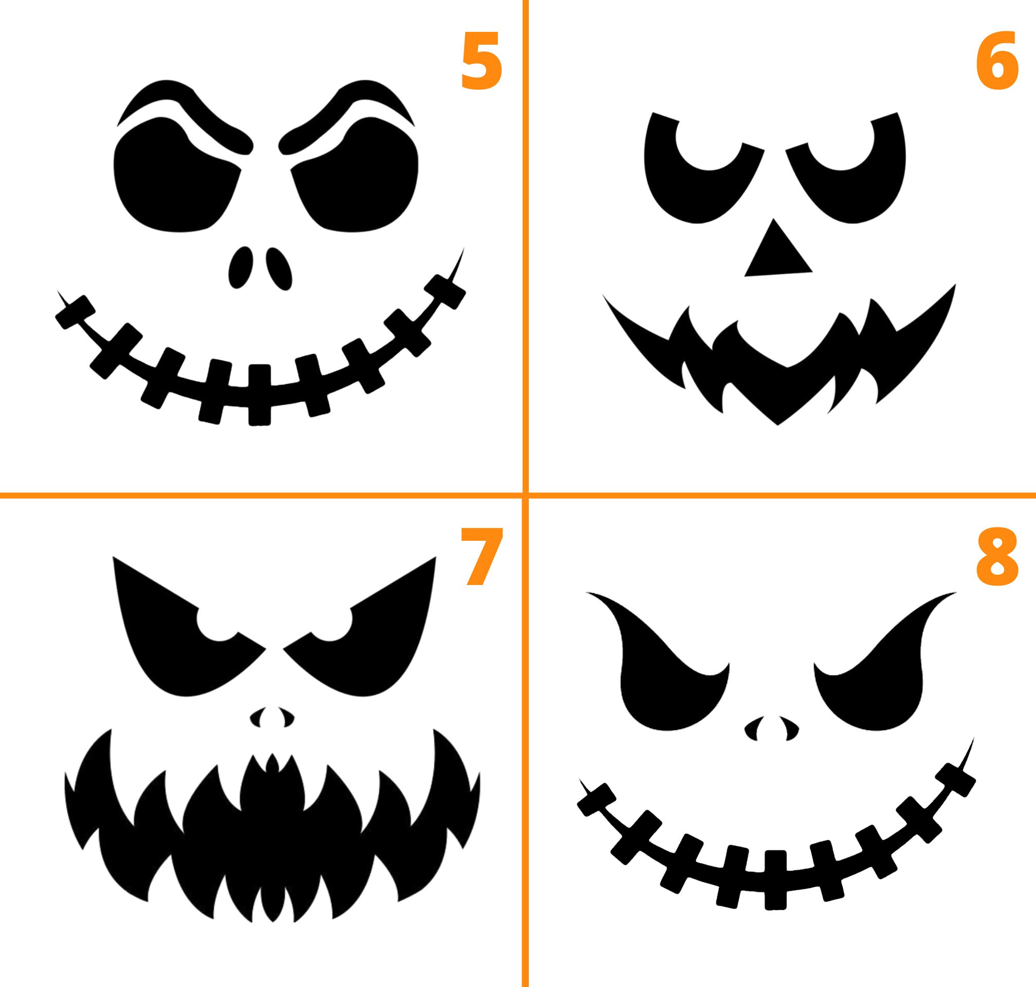 Halloween Pumpkin Face Decal Stickers Self-Adhesive Vinyl | Etsy