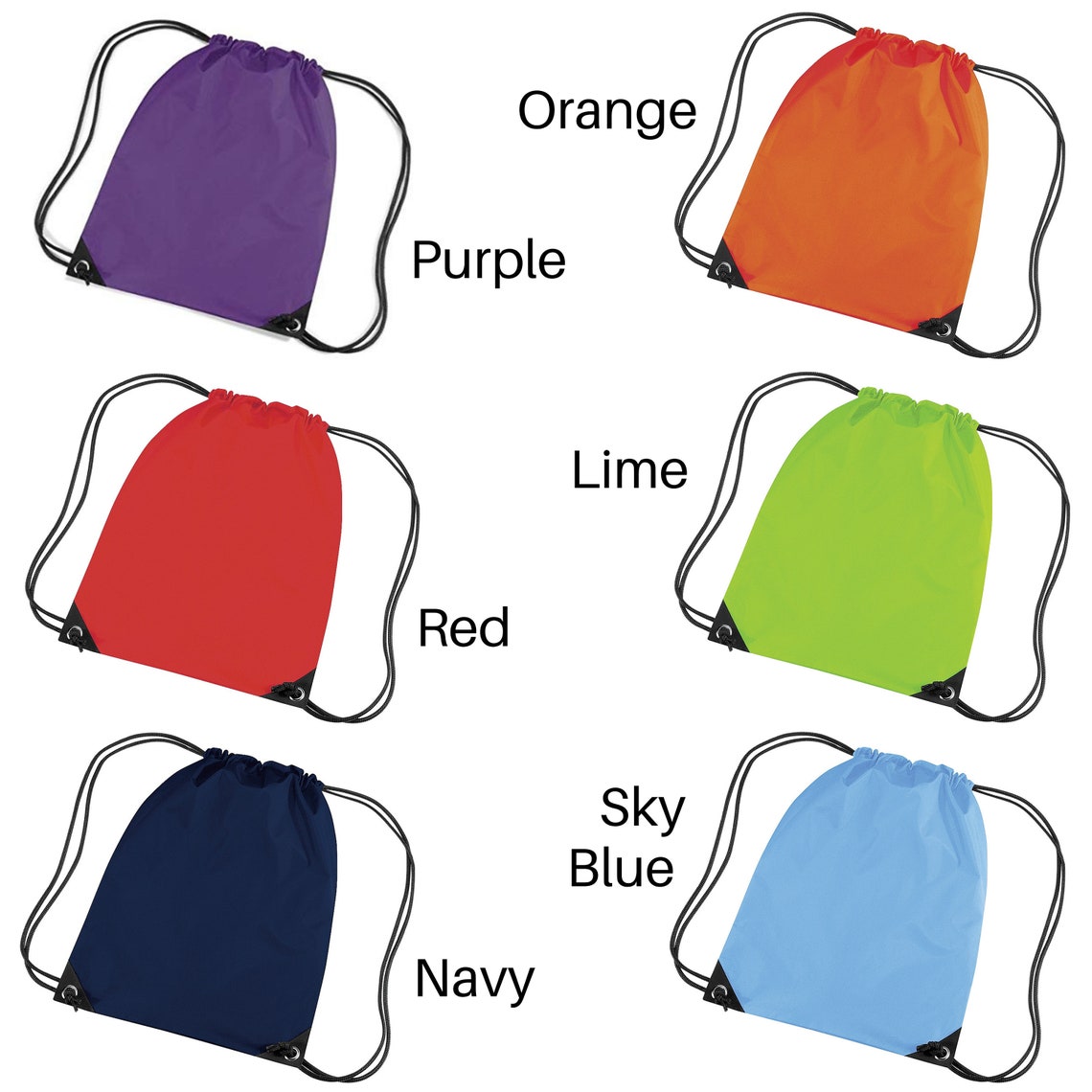 Personalised Drawstring PE Kit School Bag Football / Soccer Etsy UK