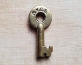 N.Y.C.S. RAILROAD Brass SWITCH Key