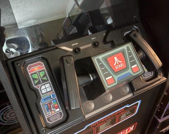 Arcade1up Basic Fun Star Wars Jedi Control deck parts. 2pc vacuum formed. Trimmed with stickers.