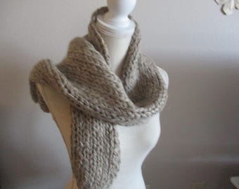 Hand knit Alpaca Scarf