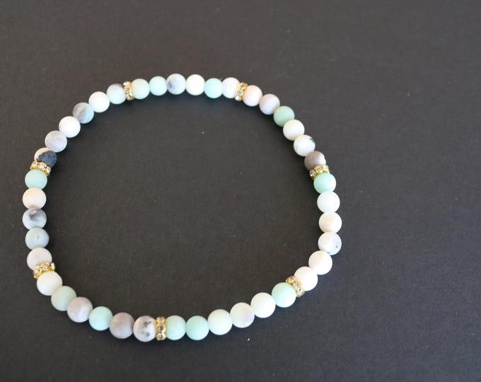 Natural Matte Amazonite Jade Necklace