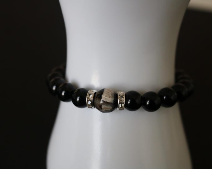 Black Onyx Agate Bracelet