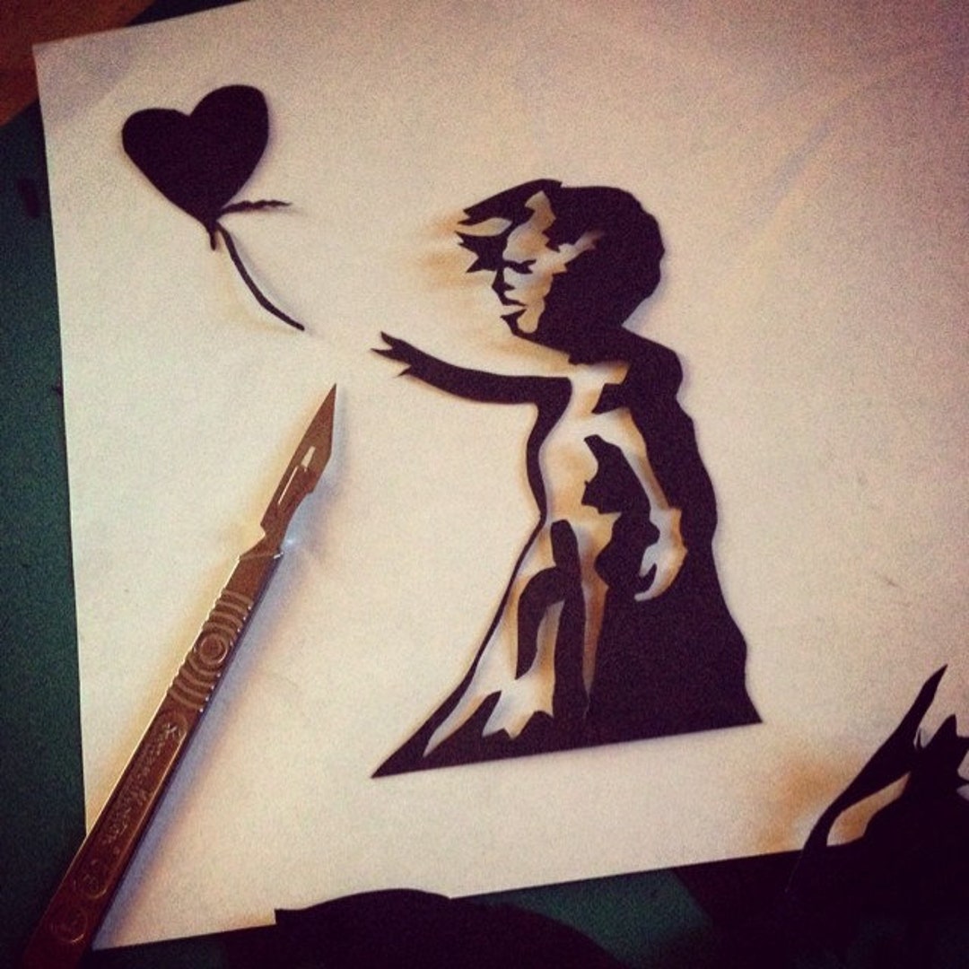 Banksy Hand Drawn and Hand Cut Paper Cutting - Etsy