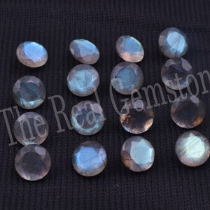 5mm AAA Labradorite Faceted Round Cut Gemstones | Blue Labradorite Calibrated Cut Gemstones | Labradorite Loop Clean Loose Gemstones Jewelry