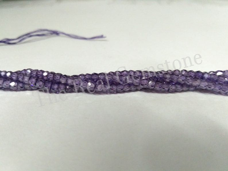 Wholesale Price Blue Zirconia Gemstone Beads Blue Zircon Jewelry Making Gemstone Beads Amethyst Blue Cubic Zircon Faceted Beads Strand