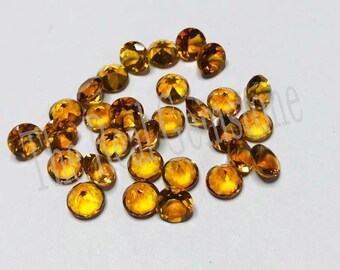 10 pieces 6mm AAA Yellow Citrine Faceted Round Calibrated Cut Gemstone | Citrine Loose | Citrine Loop Clean Round Gemstone | Citrine Jewelry