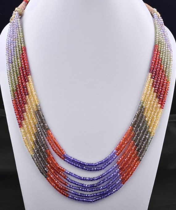 AAA Quality Amazing Multi Zircon Rondelle Faceted Gemstone Multi Beads 13 Natural Shaded Color Zircon Size 3 mm