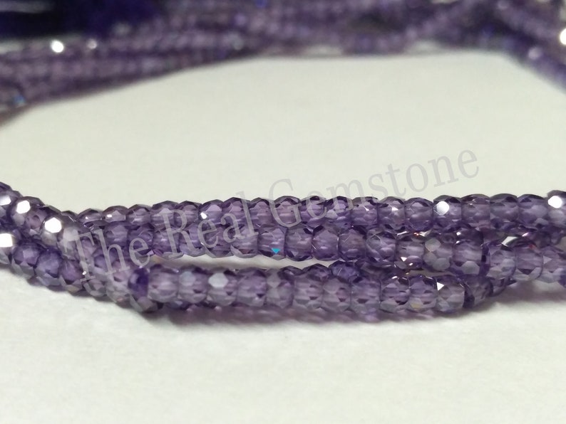 Wholesale Price Blue Zirconia Gemstone Beads Blue Zircon Jewelry Making Gemstone Beads Amethyst Blue Cubic Zircon Faceted Beads Strand