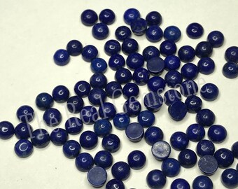 5mm lapislazzuli liscio rotondo cabochon pietra preziosa / lapislazzuli calibrato flat back stone / lapis rotonda cabine / lapislazzuli gemma gioielli