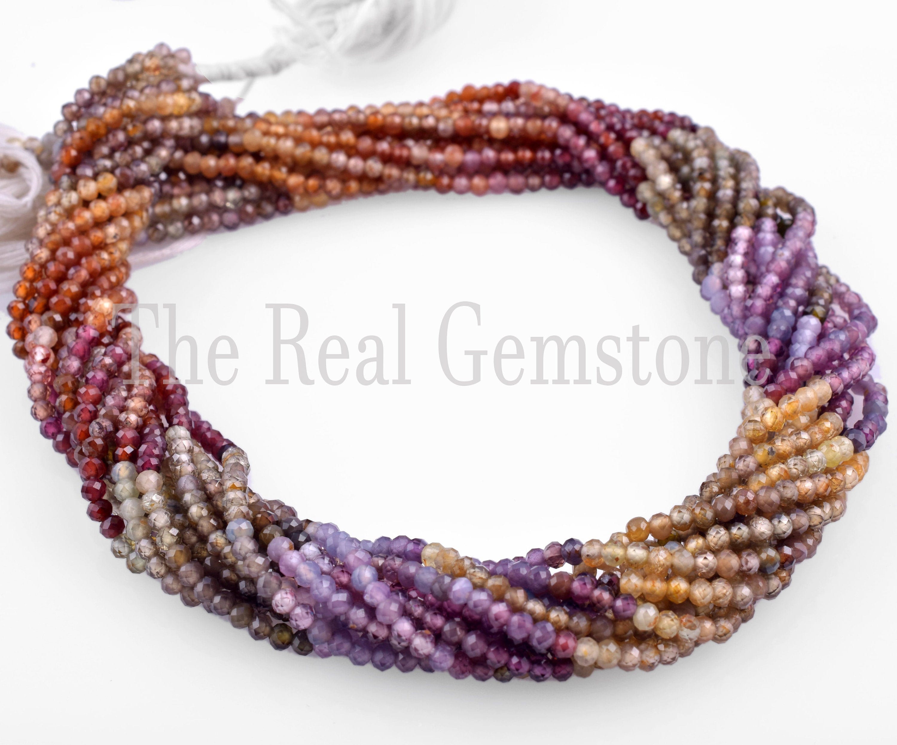 Natural Multi Spinel Tundra Faceted Stone Beads Strand | Multi Tundra Rondelle Gemstone Beads | Tundra Wholesale Factory Price Gemstone Bead