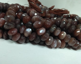 Natural Chocolate Moonstone Faceted Beads Strand | Chocolate Moonstone Jewelry Making Gemstone Beads | Wholesale Moonstone Necklace Beads