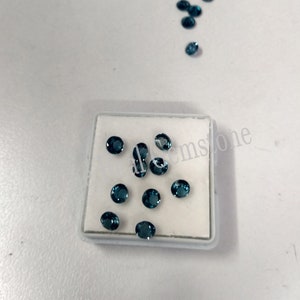 Natural London Blue Topaz Stone Faceted Round Cut Gemstone | 3mm Wholesale Blue Topaz Gemstone | London Blue Topaz Jewelry Making Gemstone