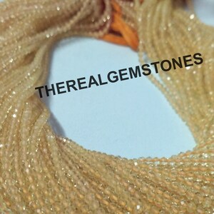 Tiny Citrine Rondelle Faceted Gemstone Beads | Micro Citrine Jewelry Making Gemstone Beads | Natural Orange Citrine Wholesale Necklace Beads